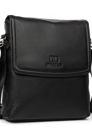Чоловіча шкіряна сумка класична на плече