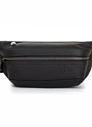 Чоловіча шкіряна сумка класична на пояс
