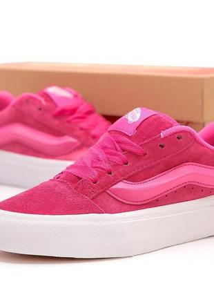 Топ 🔥 замшевые кеды vans knu pink3 фото