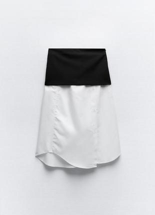 Юбка, миди юбка, юбка zara мыды, юбка комбинированная