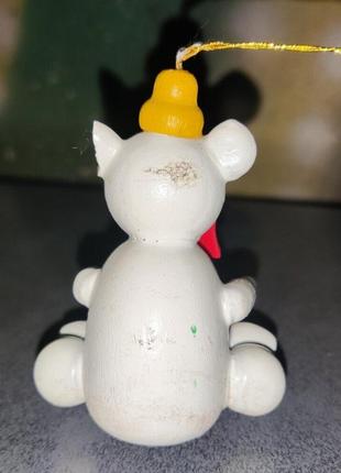 Винтаж, рождественский мишка, украшение3 фото