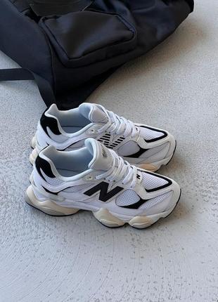 Женские кроссовки new balance 9060 white black