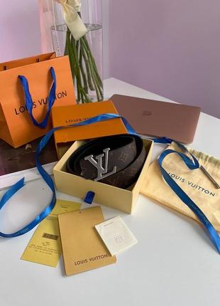 Ремінь premium lv iconic 35 mm belt silver