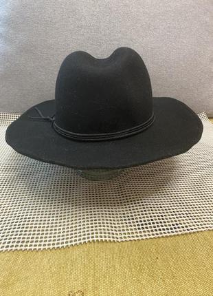 Чорний фетровий капелюх 57р