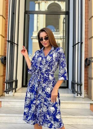 Женское платье миди с поясом s,m,l,xl
