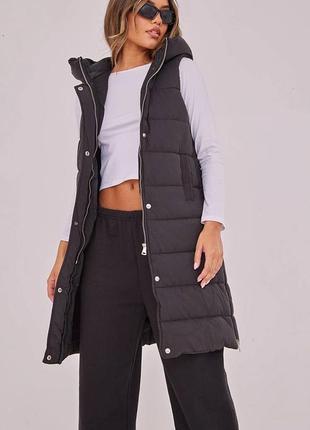 Подовжена утеплена жилетка prettylittlething
