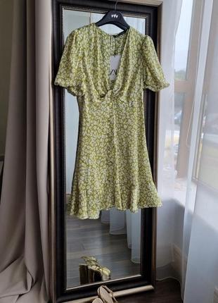 Атласна сатинова сукня плаття нова колекція zara атласное сатиновое платье легкое