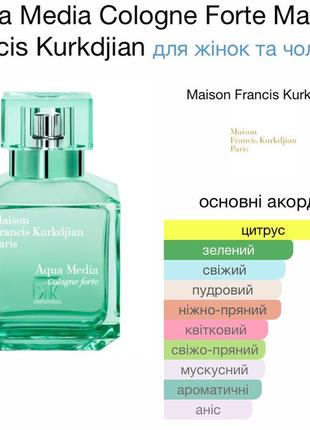 Maison francis kurkdjian aqua media cologne forte 70м⩐ фото