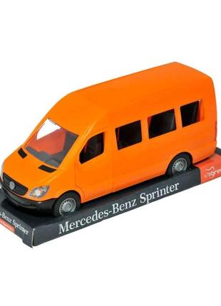 Автомобіль "mercedes-benz sprinter" 39718 (6) "tigres", "пасажирський" помаранчевий, масштаб 1:24, рухомі