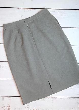 1+1=3 базовая идеальная деловая серая юбка карандаш по колено, размер 483 фото