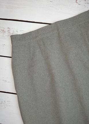 1+1=3 базовая идеальная деловая серая юбка карандаш по колено, размер 486 фото