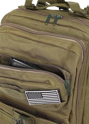 Тактический военный рюкзак для выживания 38 л зеленый trizand 89209 фото