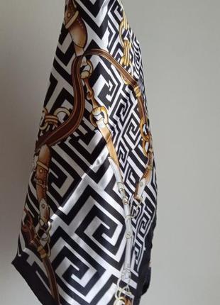 Хустина хустка платок на голову на шию велика 90см сатинова як шовк нова