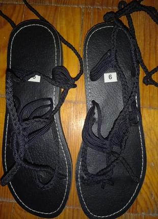 Босоножки вьетнамки с веревками 39 р