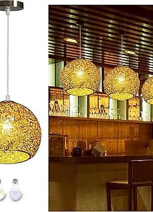 Bravsekai подвесной светильник  в ретро стили метал золото