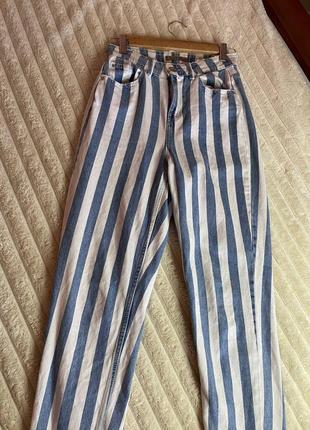 Джинсы в полоску 100% котон