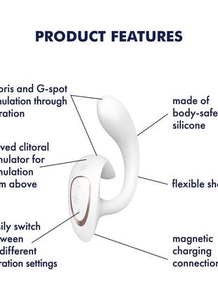 Вібратор для точки g satisfyer g for goddess 1 white