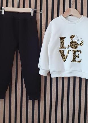 Спортивный костюм на девочку. двунитка, трехнить