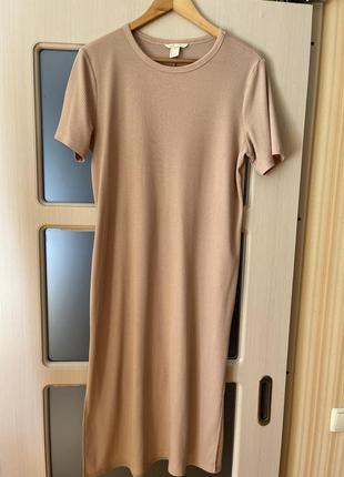 Базова сукня в рубчик з розрізами h&m