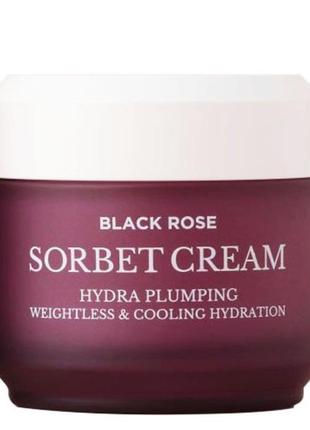 Антивозрастной увлажняющий крем heimish black rose hydra plumping sorbet cream, 50 мл