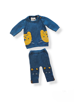 Костюм вязаный для мальчика до 1 месяца f&f