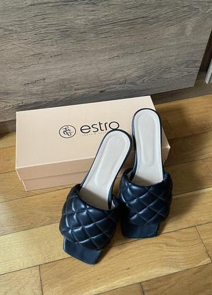 Шлепанцы estro кожаные 37-38 р босоножки