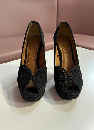 Замшеві туфлі zara, туфлі, босоніжки, на каблуку, туфли, на каблуке, зара