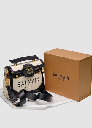 Стильная сумочка balmain b-buzz 23 total cream/black