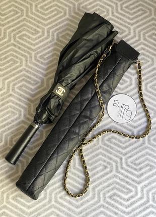 Черный зонт зонтик в сумке чехле