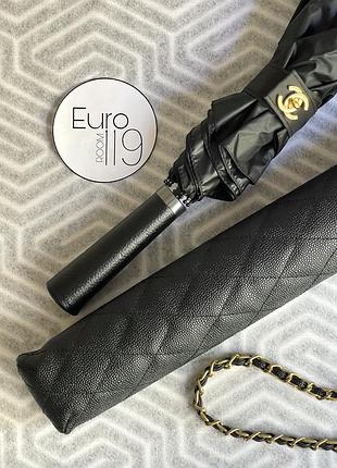 Черный зонт зонтик в сумке чехле