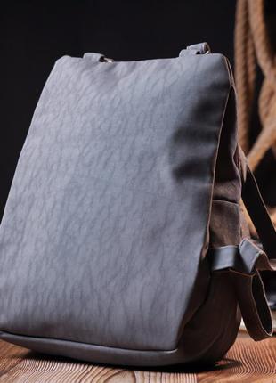 Рюкзак женский из нейлона vintage 18714 серый9 фото