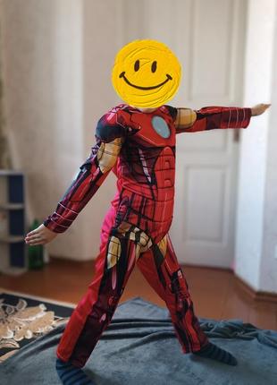 Карнавальный костюм железного человека ironman marvel на 7-8 лет рост 122-128 см