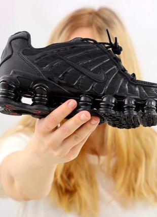 Топ! женские кроссовки nike shox black