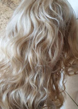 Парик волнистые волосы, 45 см, золотой блонд