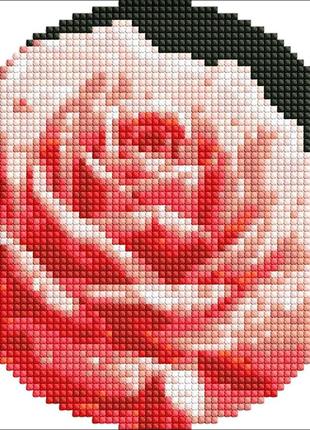 Алмазна мозаїка досконала троянда з голограмними стразами d19  ідейка am-r7919