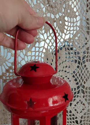 Винтажный новый фонарик подсвечник, с подсвечкой.