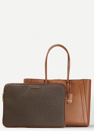 Сумка з чохлом для ноутбука michael kors kali зі шкіри  🔥sale🔥