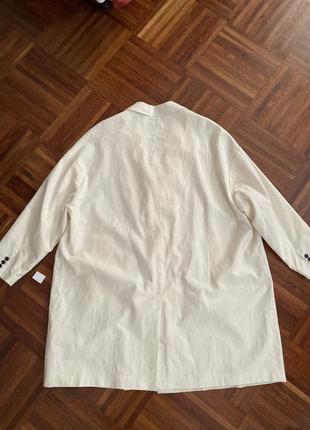 Великий розмір трендова річ льняний 30% льон 70 % бавовна плащ тренч  kiabi 4xl 60/64 франція 🇫🇷8 фото