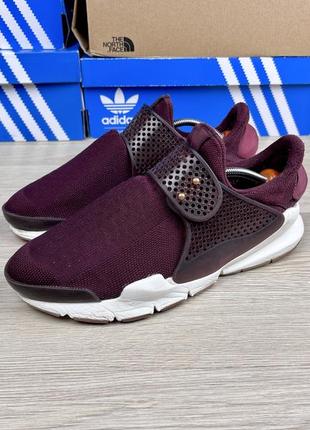 Кроссовки nike sock dart night maroon сеточка беговые 392 фото