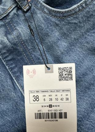 Женские джинсы zara прямого кроя высокая посадка 38 eur4 фото