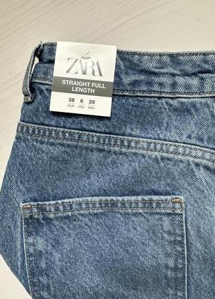 Женские джинсы zara прямого кроя высокая посадка 38 eur6 фото