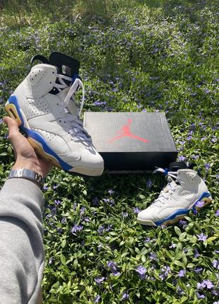 Кроссовки air jordan 6 sport blue &lt;unk&gt; кроссовки найк джордан оригинал1 фото