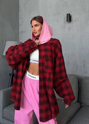 Сорочка з капюшоном в стилі balenciaga