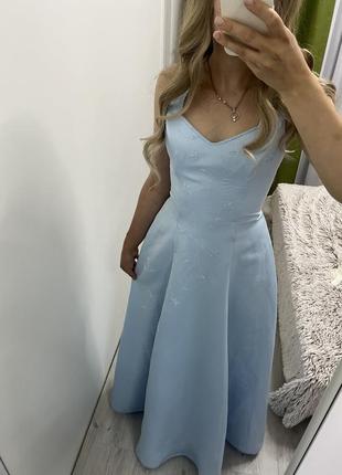 Арт. 2055 сукня на випускний, на корпоратив, на весілля, вишивка бісер