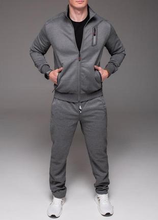 Трикотажний спортивний костюм чоловічий весняний осінній літній alter сірий
