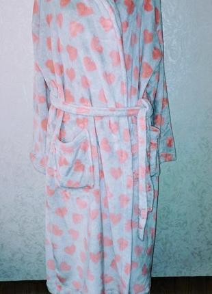 Женский махровый длинный халат, теплый женский халат1 фото