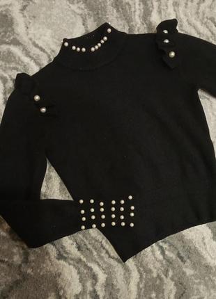 Кофта женская с бусинами укороченная river island