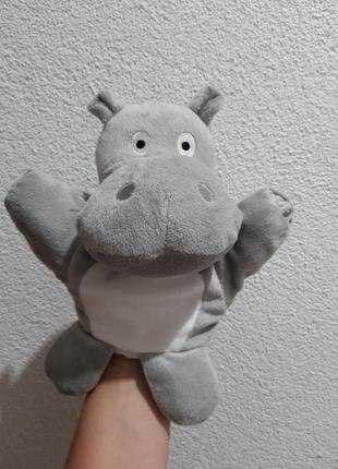 Іграшка на руку  ляльковий театр  бегемот