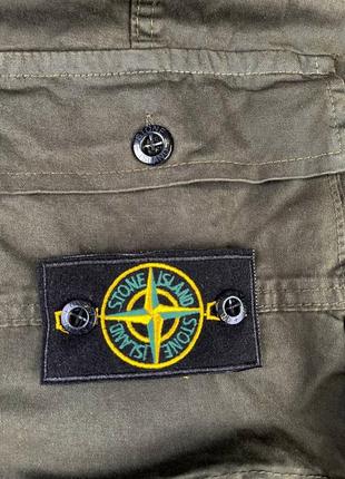 Брендові чоловічі штани карго / якісні штани stone island в хакі кольорі на кожен день3 фото