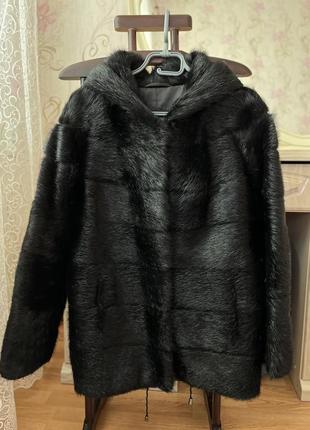 Норкова шуба натуральна